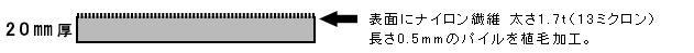 F-2吸音材　植毛フロッキー加工品（粘着なし）／白色の吸音材